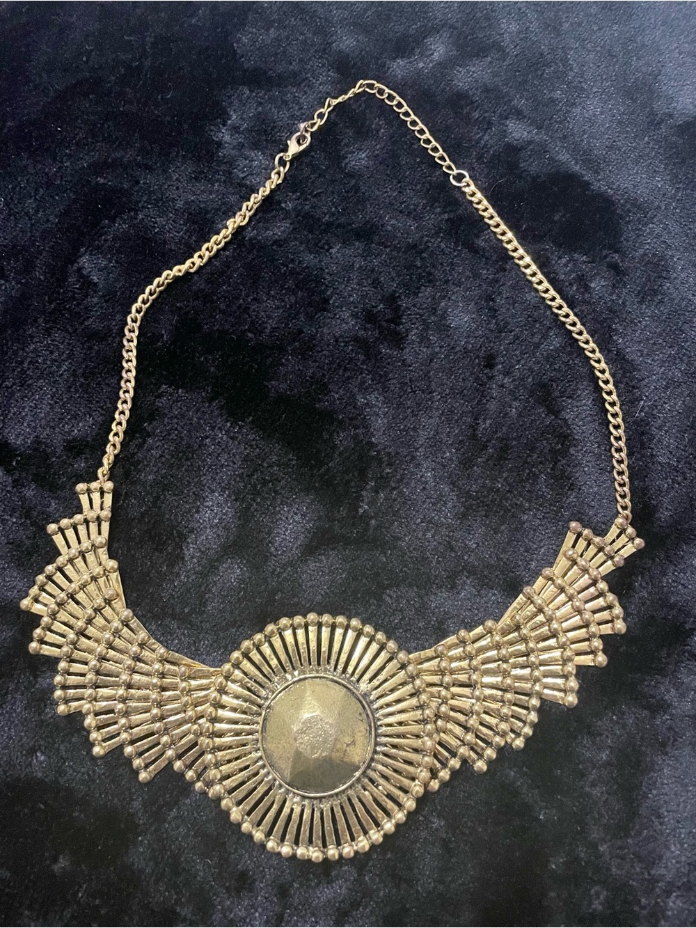 Gold Statement Bib Necklace - Gold Women Jewelry